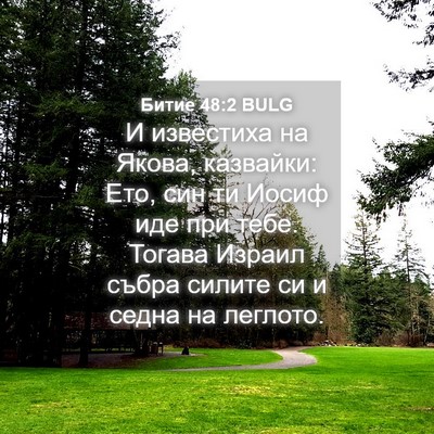 Picture 04 - Битие 48:2 BULG - И известиха на Якова, - Bible Verse Picture