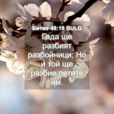 Picture 04 - Битие 49:19 BULG - Гада ще разбият - Bible Verse Picture