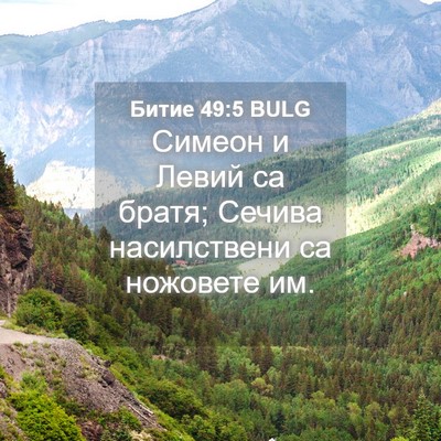 Picture 04 - Битие 49:5 BULG - Симеон и Левий са братя; - Bible Verse Picture