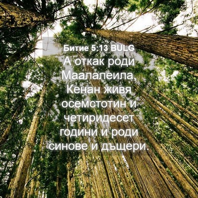 Picture 04 - Битие 5:13 BULG - А откак роди Маалалеила, - Bible Verse Picture