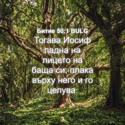 Picture 04 - Битие 50:1 BULG - Тогава Иосиф падна на - Bible Verse Picture