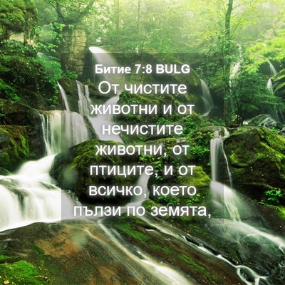Picture 04 - Битие 7:8 BULG - От чистите животни и от - Bible Verse Picture