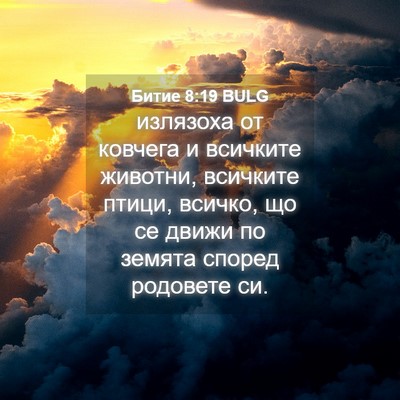Picture 04 - Битие 8:19 BULG - излязоха от ковчега и - Bible Verse Picture