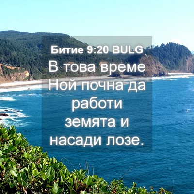 Picture 04 - Битие 9:20 BULG - В това време Ной почна да - Bible Verse Picture