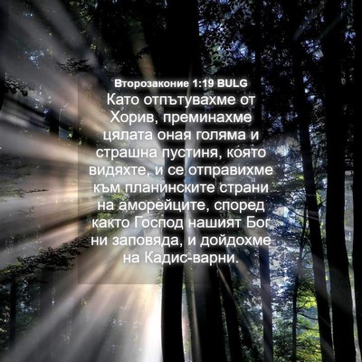 Picture 04 - Второзаконие 1:19 BULG - Като отпътувахме от Хорив, - Bible Verse Picture