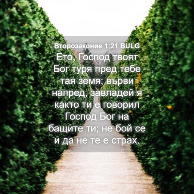 Picture 04 - Второзаконие 1:21 BULG - Ето, Господ твоят Бог туря - Bible Verse Picture