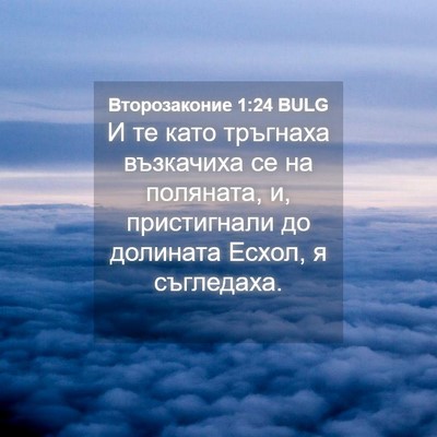Picture 04 - Второзаконие 1:24 BULG - И те като тръгнаха - Bible Verse Picture