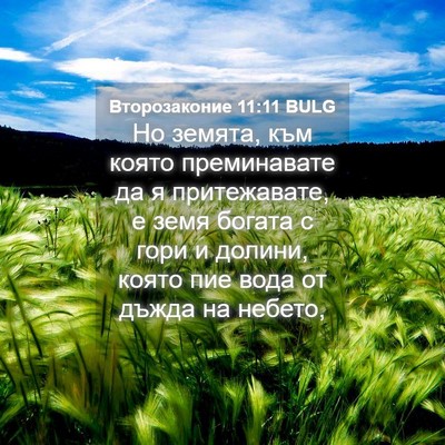 Picture 04 - Второзаконие 11:11 BULG - Но земята, към която - Bible Verse Picture