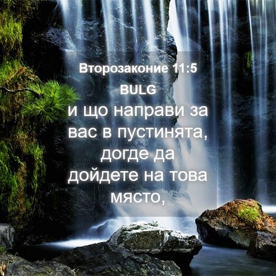 Picture 04 - Второзаконие 11:5 BULG - и що направи за вас в - Bible Verse Picture