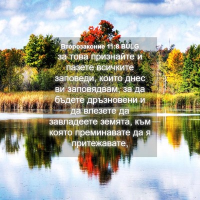 Picture 04 - Второзаконие 11:8 BULG - за това признайте и пазете - Bible Verse Picture