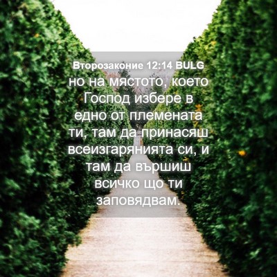 Picture 04 - Второзаконие 12:14 BULG - но на мястото, което Господ - Bible Verse Picture