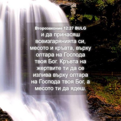 Picture 04 - Второзаконие 12:27 BULG - и да принасяш - Bible Verse Picture