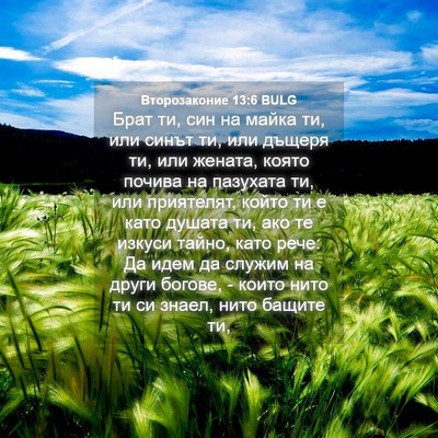 Picture 04 - Второзаконие 13:6 BULG - Брат ти, син на майка ти, - Bible Verse Picture