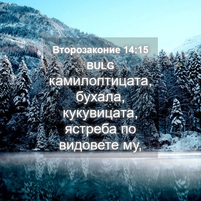 Picture 04 - Второзаконие 14:15 BULG - камилоптицата, бухала, - Bible Verse Picture