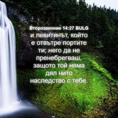 Picture 04 - Второзаконие 14:27 BULG - и левитинът, който е - Bible Verse Picture