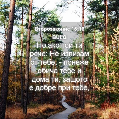 Picture 04 - Второзаконие 15:16 BULG - Но ако той ти рече: Не - Bible Verse Picture