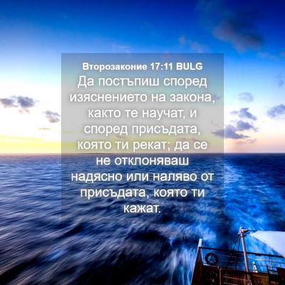 Picture 04 - Второзаконие 17:11 BULG - Да постъпиш според - Bible Verse Picture