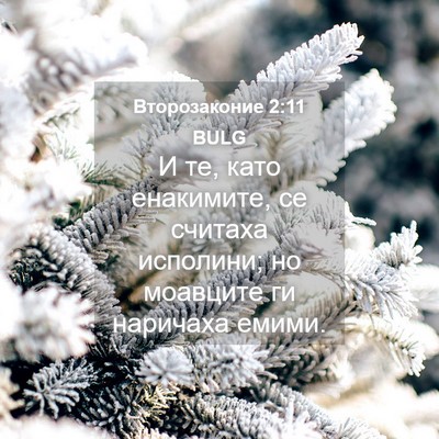 Picture 04 - Второзаконие 2:11 BULG - И те, като енакимите, се - Bible Verse Picture