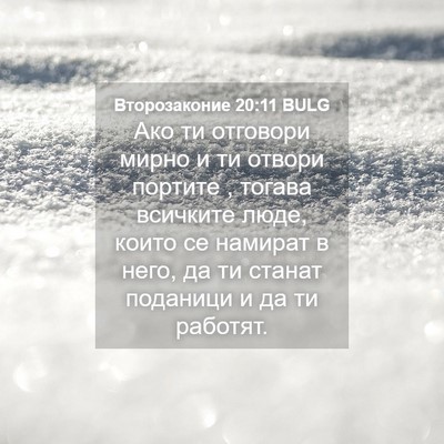 Picture 04 - Второзаконие 20:11 BULG - Ако ти отговори мирно и ти - Bible Verse Picture