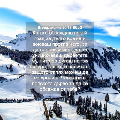 Picture 04 - Второзаконие 20:19 BULG - Когато обсаждаш някой град - Bible Verse Picture