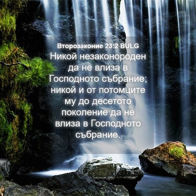 Picture 04 - Второзаконие 23:2 BULG - Никой незаконороден да не - Bible Verse Picture