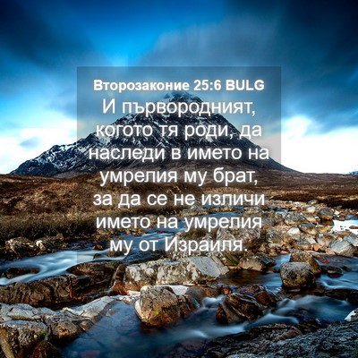 Picture 04 - Второзаконие 25:6 BULG - И първородният, когото тя - Bible Verse Picture