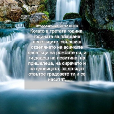 Picture 04 - Второзаконие 26:12 BULG - Когато в третата година, - Bible Verse Picture