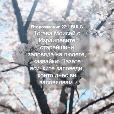 Picture 04 - Второзаконие 27:1 BULG - Тогава Моисей с - Bible Verse Picture