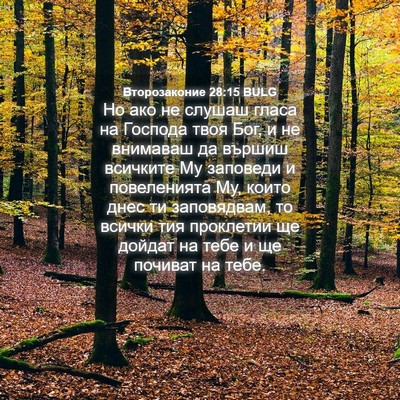 Picture 04 - Второзаконие 28:15 BULG - Но ако не слушаш гласа на - Bible Verse Picture