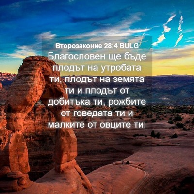 Picture 04 - Второзаконие 28:4 BULG - Благословен ще бъде плодът - Bible Verse Picture