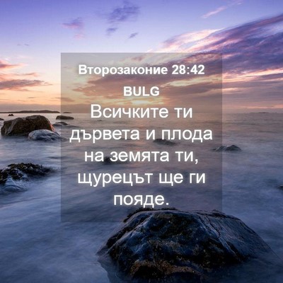 Picture 04 - Второзаконие 28:42 BULG - Всичките ти дървета и - Bible Verse Picture