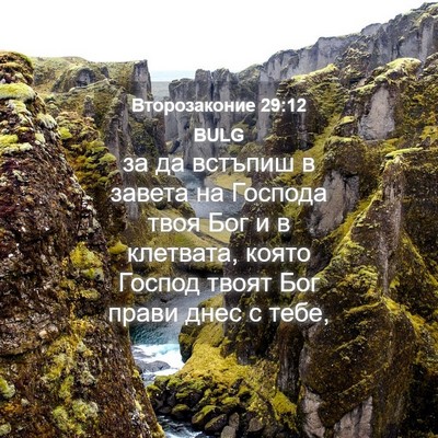 Picture 04 - Второзаконие 29:12 BULG - за да встъпиш в завета на - Bible Verse Picture