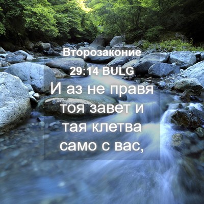Picture 04 - Второзаконие 29:14 BULG - И аз не правя тоя завет и - Bible Verse Picture