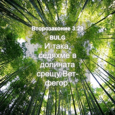 Picture 04 - Второзаконие 3:29 BULG - И така, седяхме в долината - Bible Verse Picture