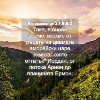 Picture 04 - Второзаконие 3:8 BULG - Така, в онова време, взехме - Bible Verse Picture