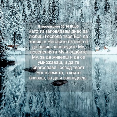 Picture 04 - Второзаконие 30:16 BULG - като ти заповядвам днес да - Bible Verse Picture