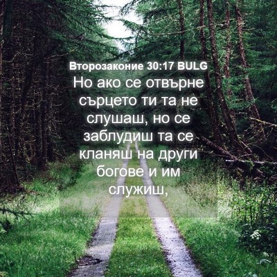 Picture 04 - Второзаконие 30:17 BULG - Но ако се отвърне сърцето - Bible Verse Picture