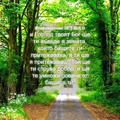Picture 04 - Второзаконие 30:5 BULG - и Господ твоят Бог ще те - Bible Verse Picture