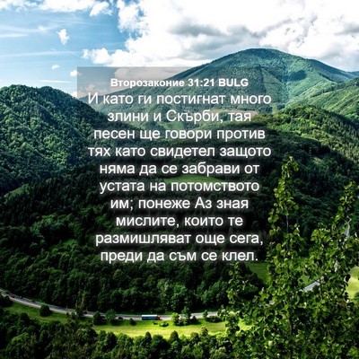 Picture 04 - Второзаконие 31:21 BULG - И като ги постигнат много - Bible Verse Picture