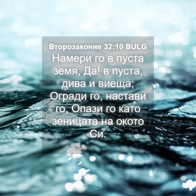 Picture 04 - Второзаконие 32:10 BULG - Намери го в пуста земя, Да! - Bible Verse Picture