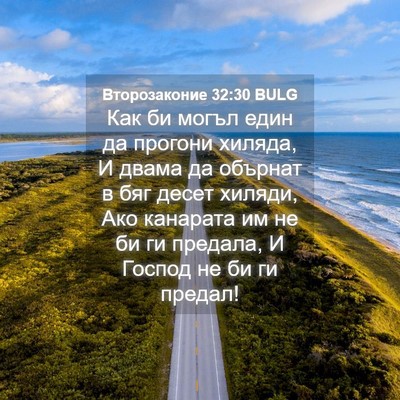 Picture 04 - Второзаконие 32:30 BULG - Как би могъл един да - Bible Verse Picture