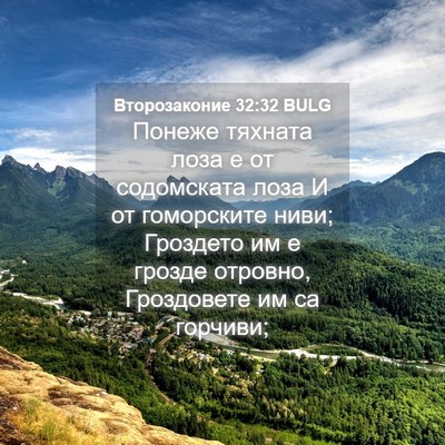 Picture 04 - Второзаконие 32:32 BULG - Понеже тяхната лоза е от - Bible Verse Picture