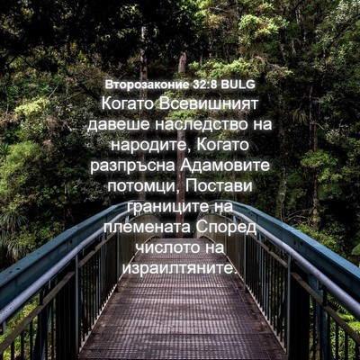 Picture 04 - Второзаконие 32:8 BULG - Когато Всевишният давеше - Bible Verse Picture