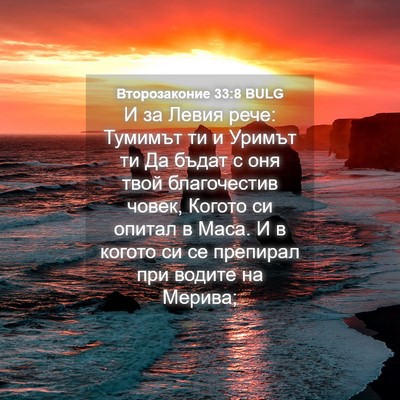 Picture 04 - Второзаконие 33:8 BULG - И за Левия рече: Тумимът ти - Bible Verse Picture