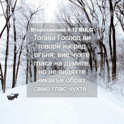 Picture 04 - Второзаконие 4:12 BULG - Тогава Господ ви говори - Bible Verse Picture