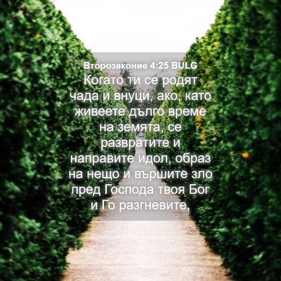 Picture 04 - Второзаконие 4:25 BULG - Когато ти се родят чада и - Bible Verse Picture