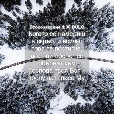 Picture 04 - Второзаконие 4:30 BULG - Когато се намериш в скръб, - Bible Verse Picture