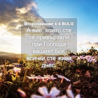 Picture 04 - Второзаконие 4:4 BULG - А вие, които сте се - Bible Verse Picture