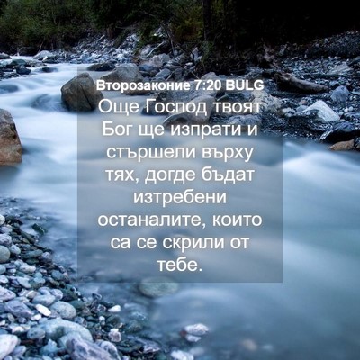Picture 04 - Второзаконие 7:20 BULG - Още Господ твоят Бог ще - Bible Verse Picture