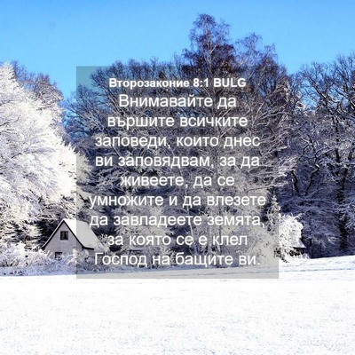 Picture 04 - Второзаконие 8:1 BULG - Внимавайте да вършите - Bible Verse Picture